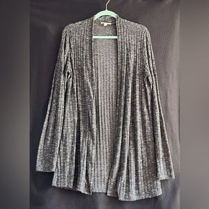 Dark Gray Knit Open Cardigan (Sz Lg)